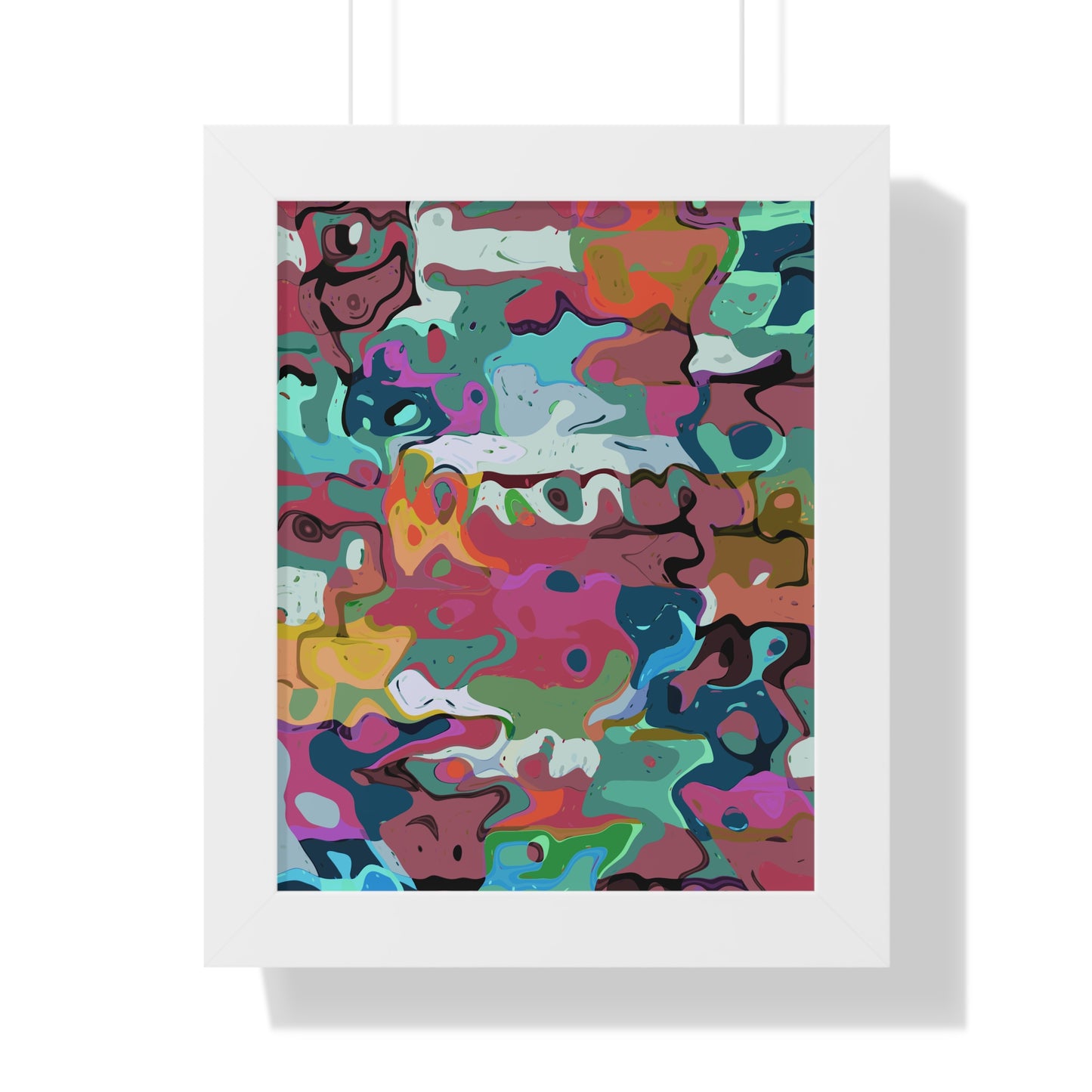 Colorful Abstract Marble - Framed Poster