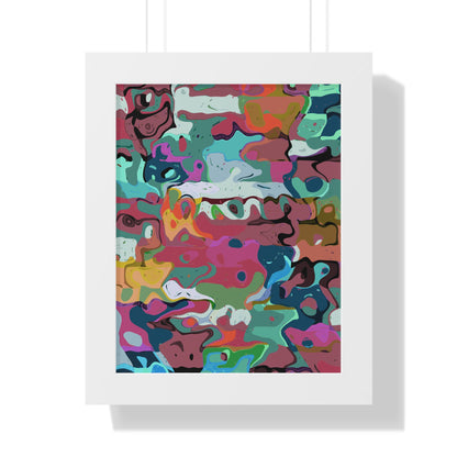 Colorful Abstract Marble - Framed Poster