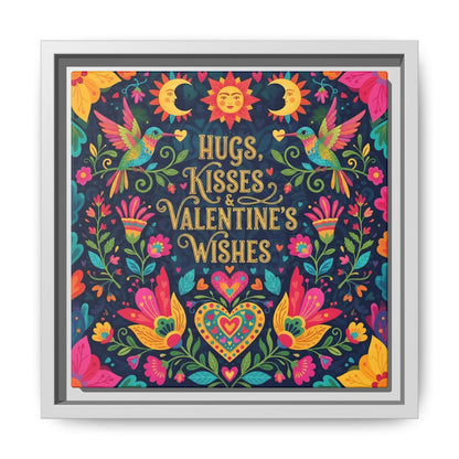 Hugs, Kisses & Valentine’s Wishes - Framed Canvas
