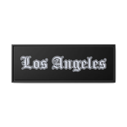 Los Angeles Matte Canvas Art, Framed Wall Decor, Urban Home Art, City Poster, Gift for Angelenos, Modern Art Piece - Silver Edition