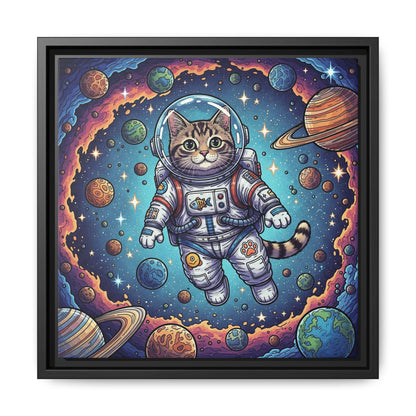Astronaut Cat - Framed Canvas