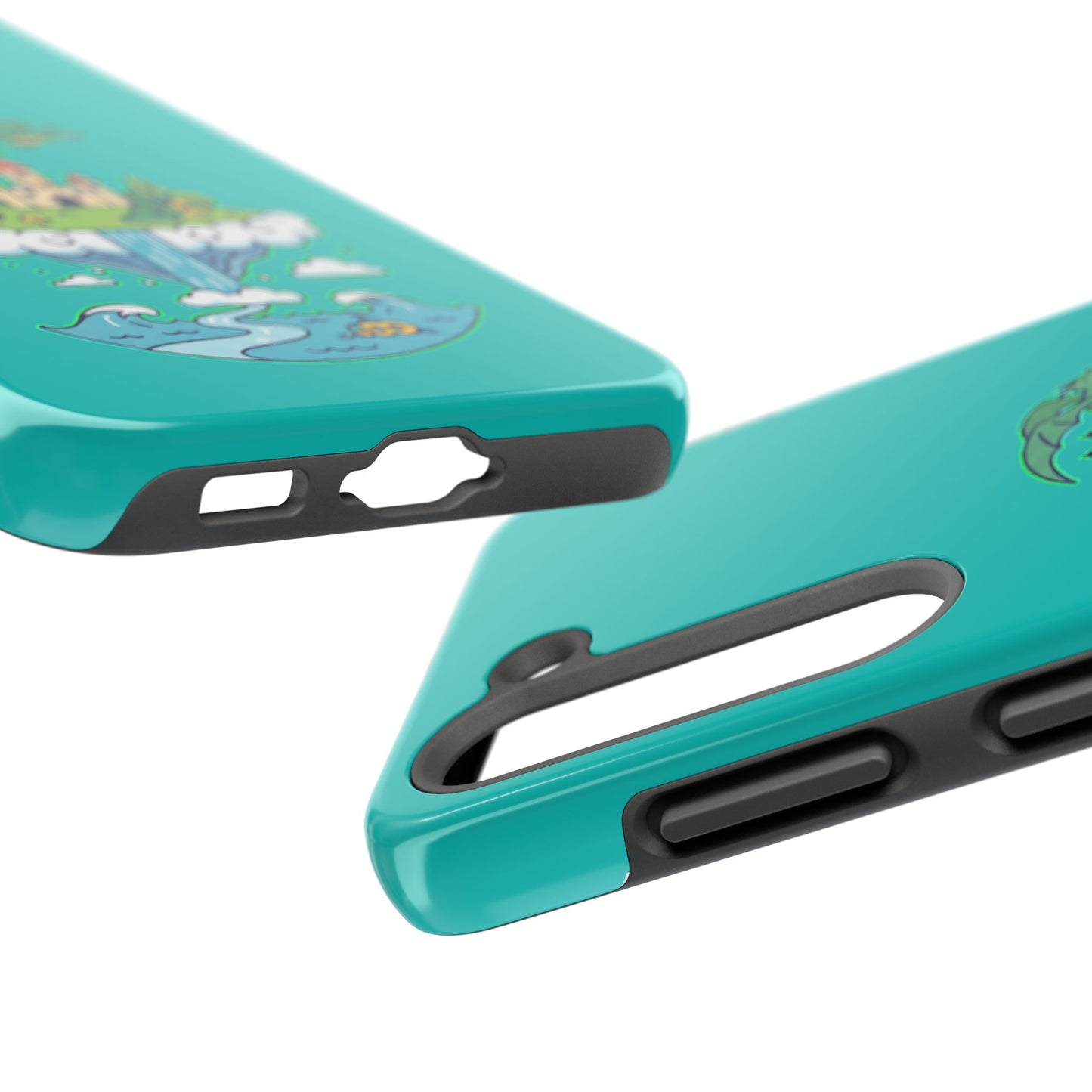 Floating Castle Dragon - Magical Fantasy Island - Phone Case