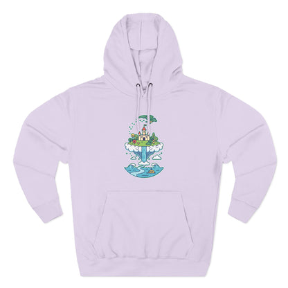 Floating Castle Dragon - Magical Fantasy Island - Hoodie