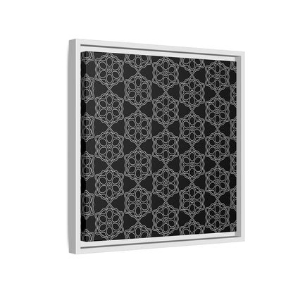 Geometric Sacred Flower - Framed Canvas