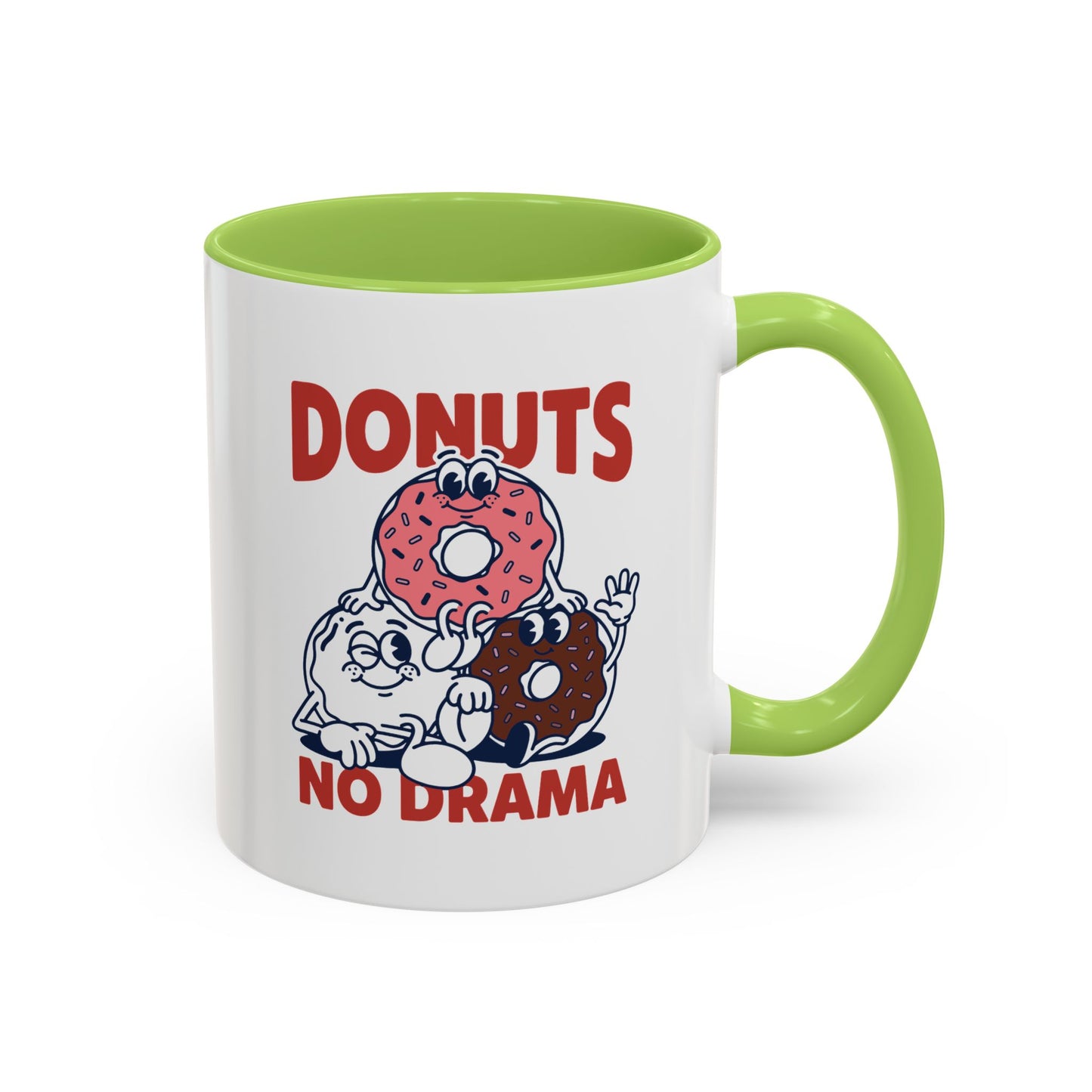 Donuts No Drama - Color Accent Mug