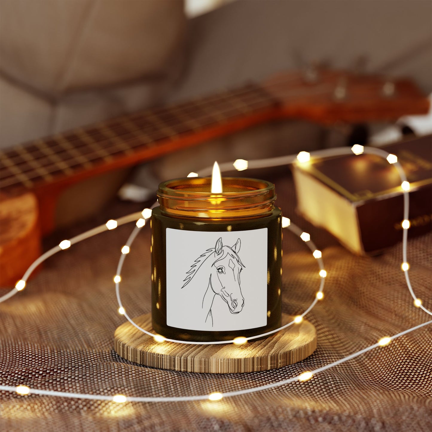 Horse Portrait Sketch - Scented Candle