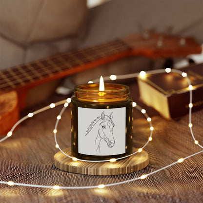 Horse Portrait Sketch - Scented Candle