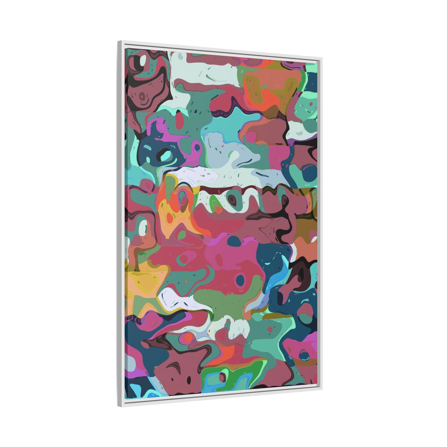 Colorful Abstract Marble - Framed Canvas