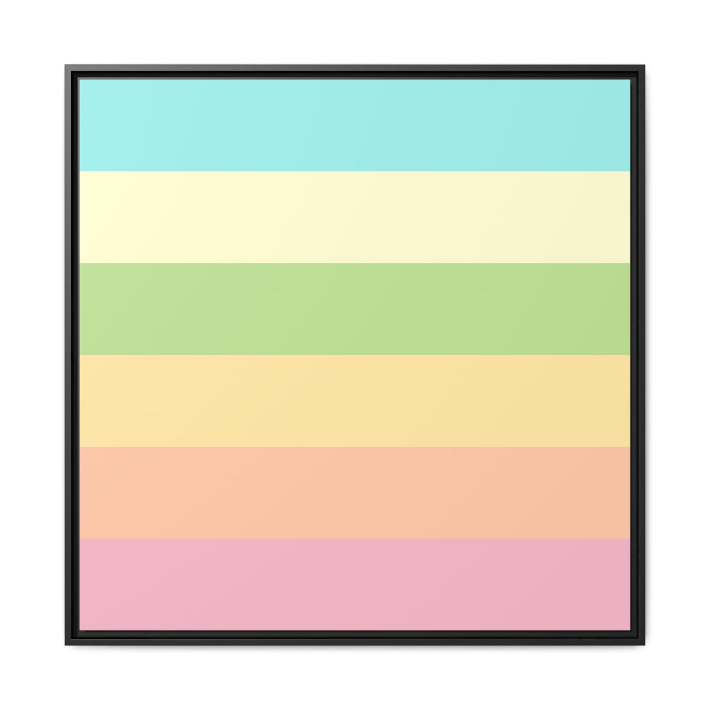 Pastel Stripes - Framed Canvas