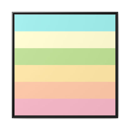 Pastel Stripes - Framed Canvas