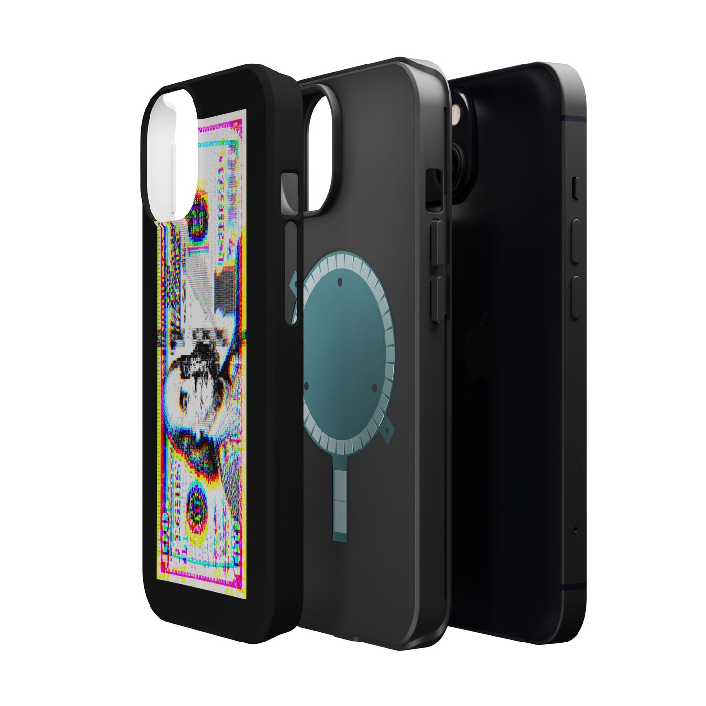 100 Dollars Bill - Neon Color Explosion - Magnetic Phone Case