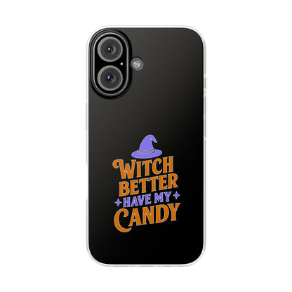 Spooky Witch Flexi Case, Halloween Phone Cover, Witch Themed Phone Case, Cute Candy Case, Trick or Treat Gift, Holiday Accessory