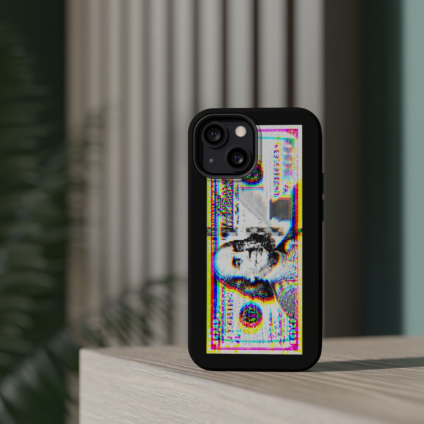 100 Dollars Bill - Neon Color Explosion - Magnetic Phone Case