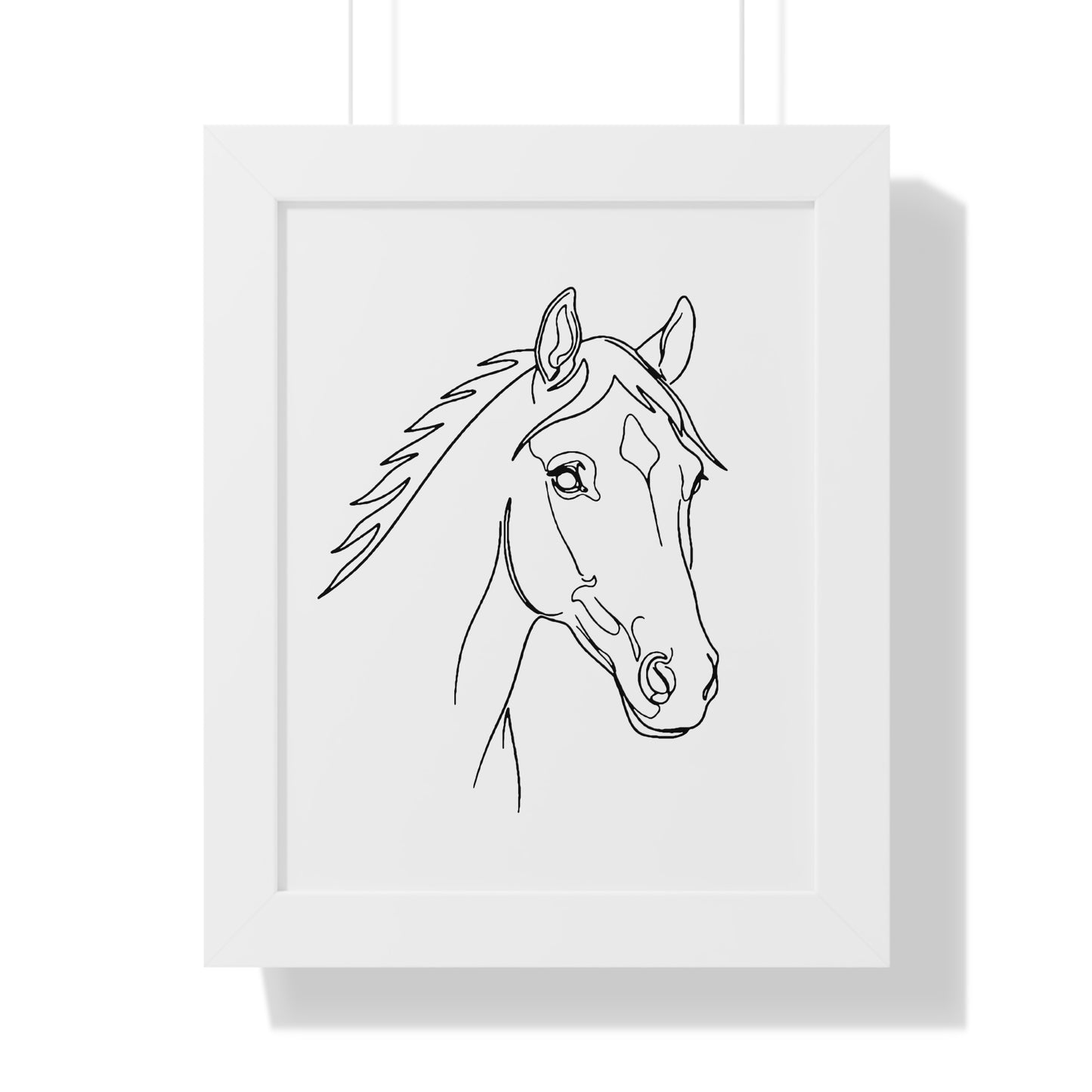 Horse Portrait Sketch - Framed Poster