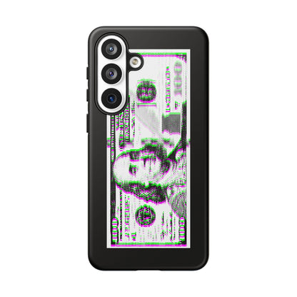 100 Dollars Bill - Green/Magenta Glitch - Phone Case