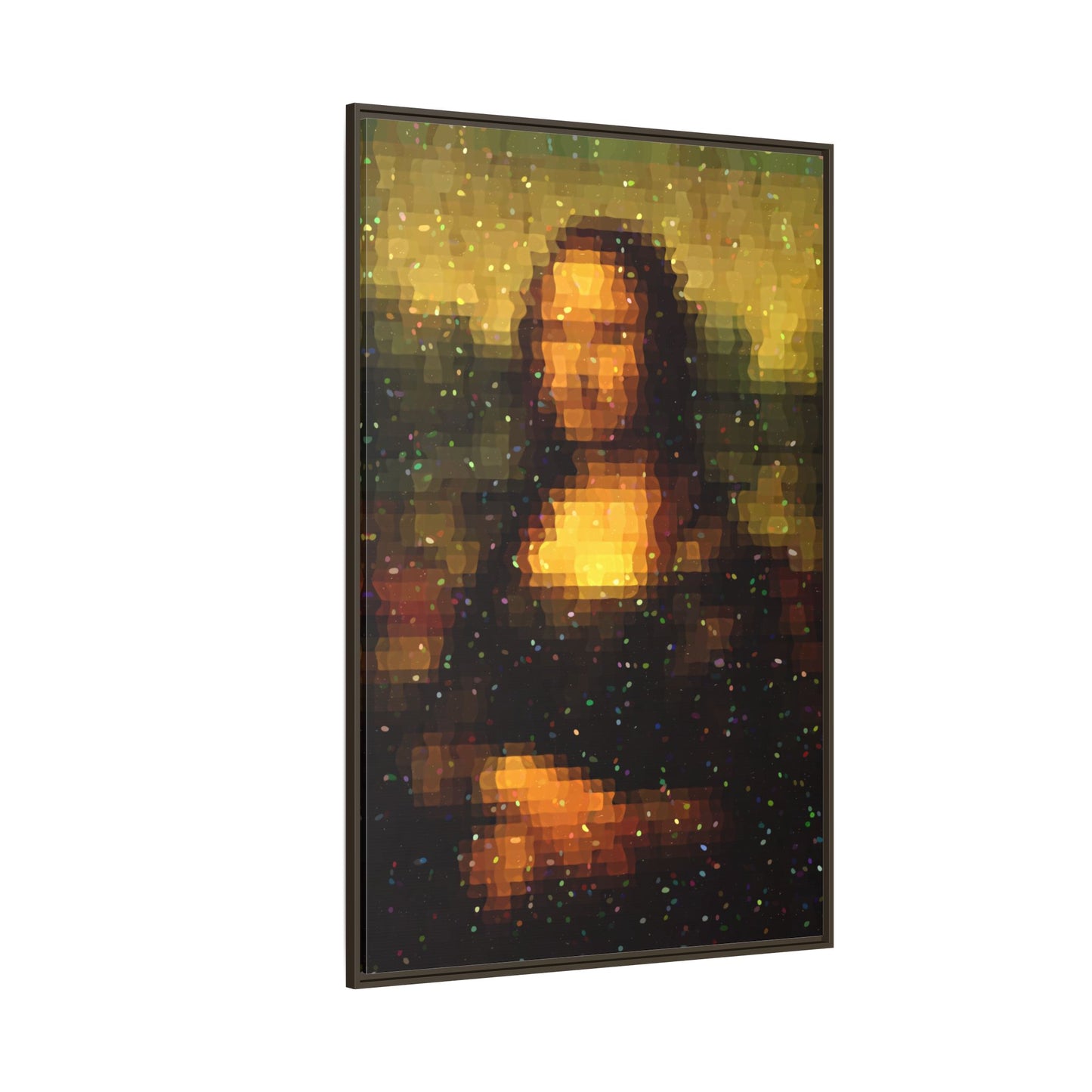 Pixel Muse — Silent Smile - Framed Canvas