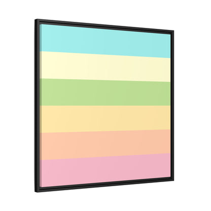 Pastel Stripes - Framed Canvas