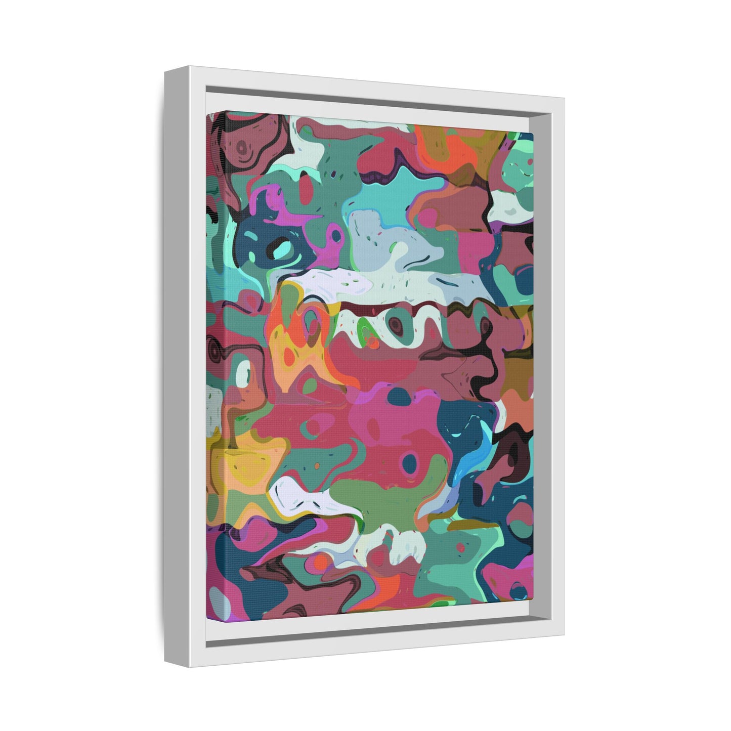 Colorful Abstract Marble - Framed Canvas