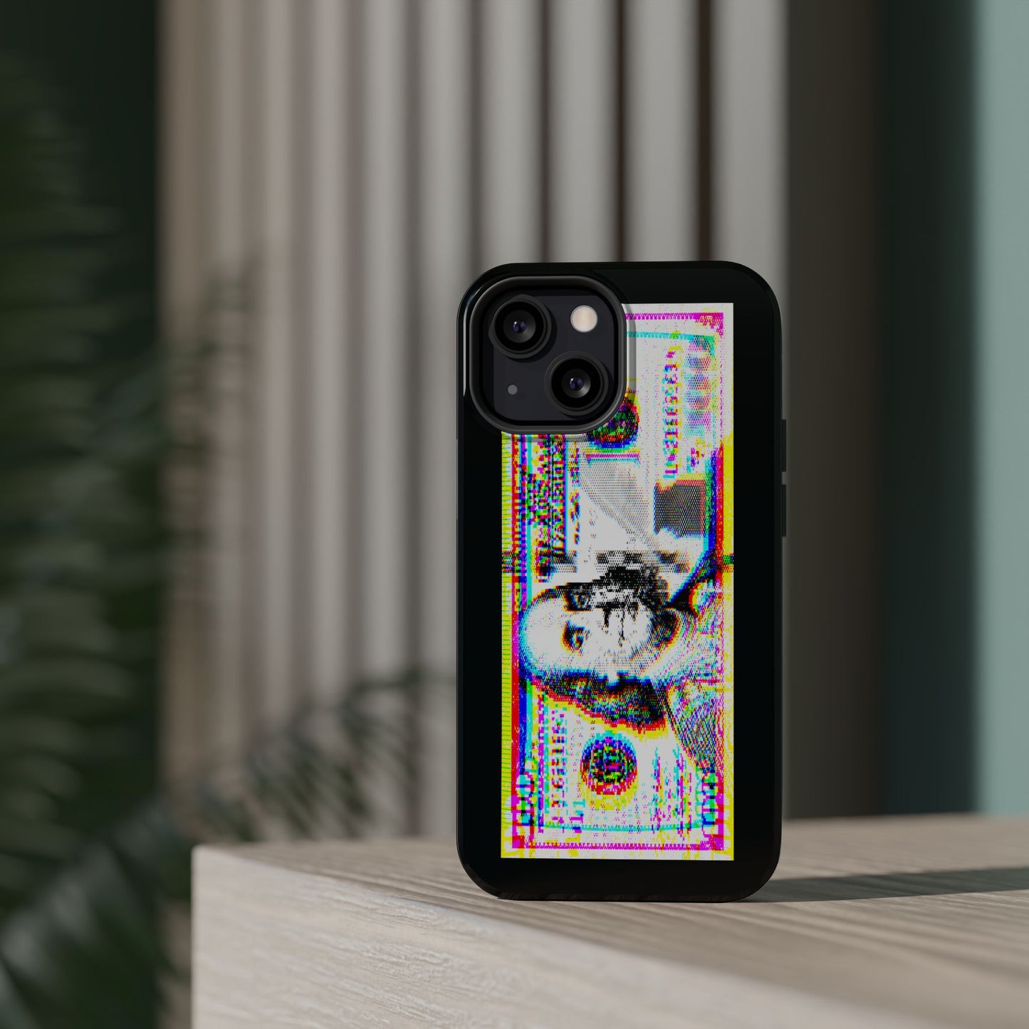 100 Dollars Bill - Neon Color Explosion - Magnetic Phone Case