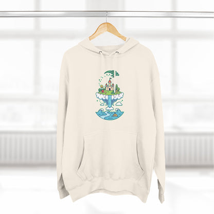 Floating Castle Dragon - Magical Fantasy Island - Hoodie