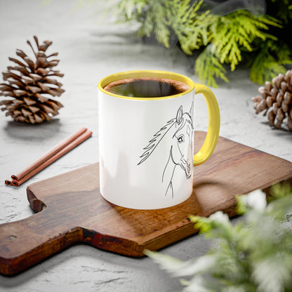 Horse Portrait Sketch - Colorful Mug