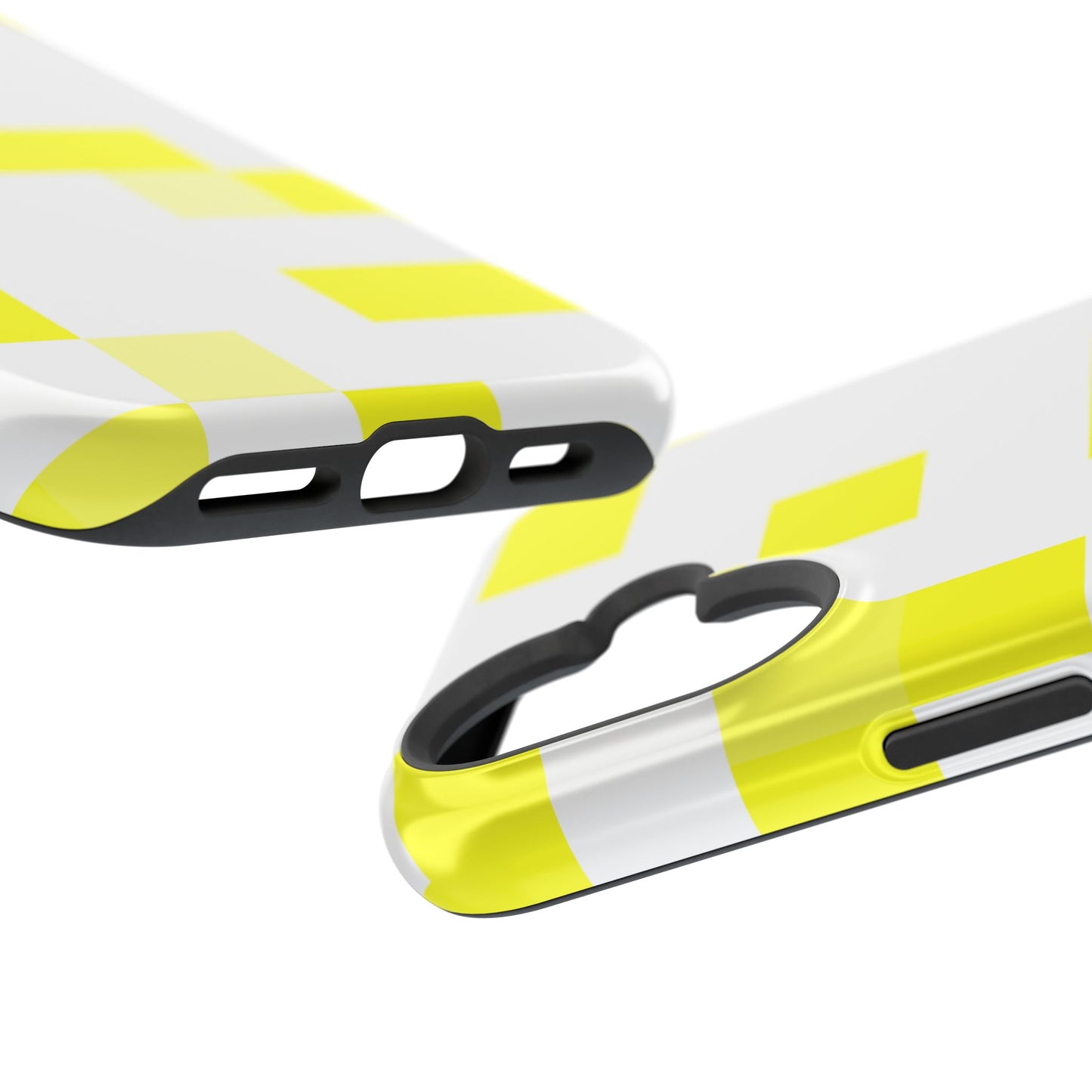 Yellow Pixel Grid -  Magnetic Phone Case