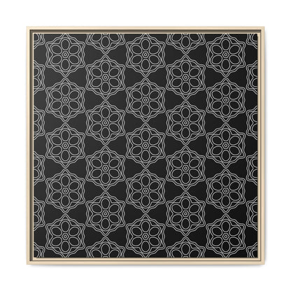 Geometric Sacred Flower - Framed Canvas