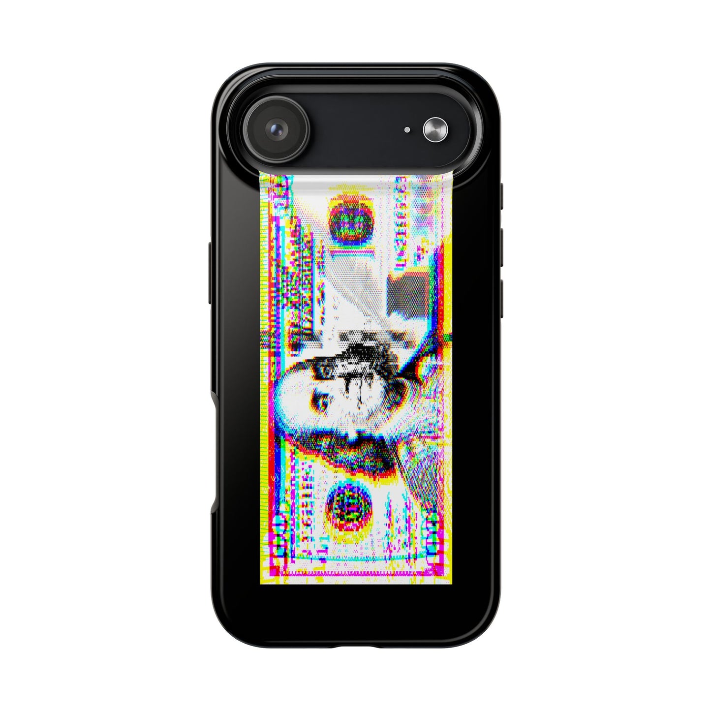 100 Dollars Bill - Neon Color Explosion - Phone Case
