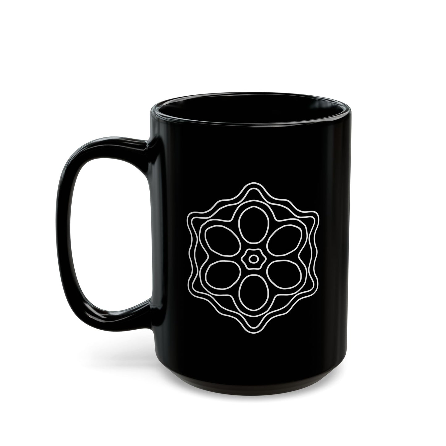 Intricate Shapes - Black Mug