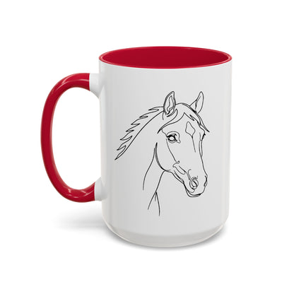 Horse Portrait Sketch - Colorful Mug