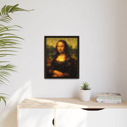 Pixel Muse — Silent Smile - Framed Canvas