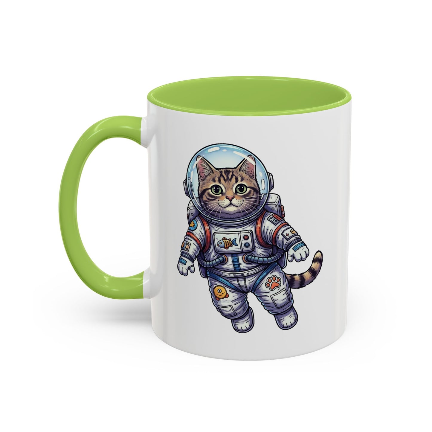 Astronaut Cat - Color Accent Mug