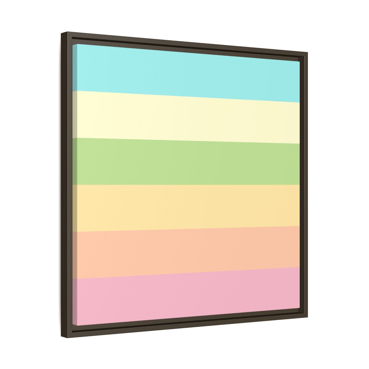 Pastel Stripes - Framed Canvas
