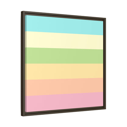 Pastel Stripes - Framed Canvas