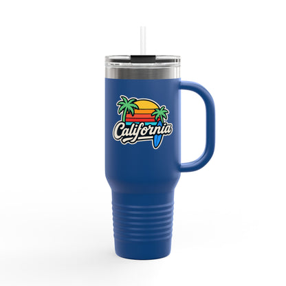 California Insulated Travel Mug - 40oz, Perfect for Road Trips, Outdoor Adventures, Gift for Travelers, Beach Lovers, Summer Vibes