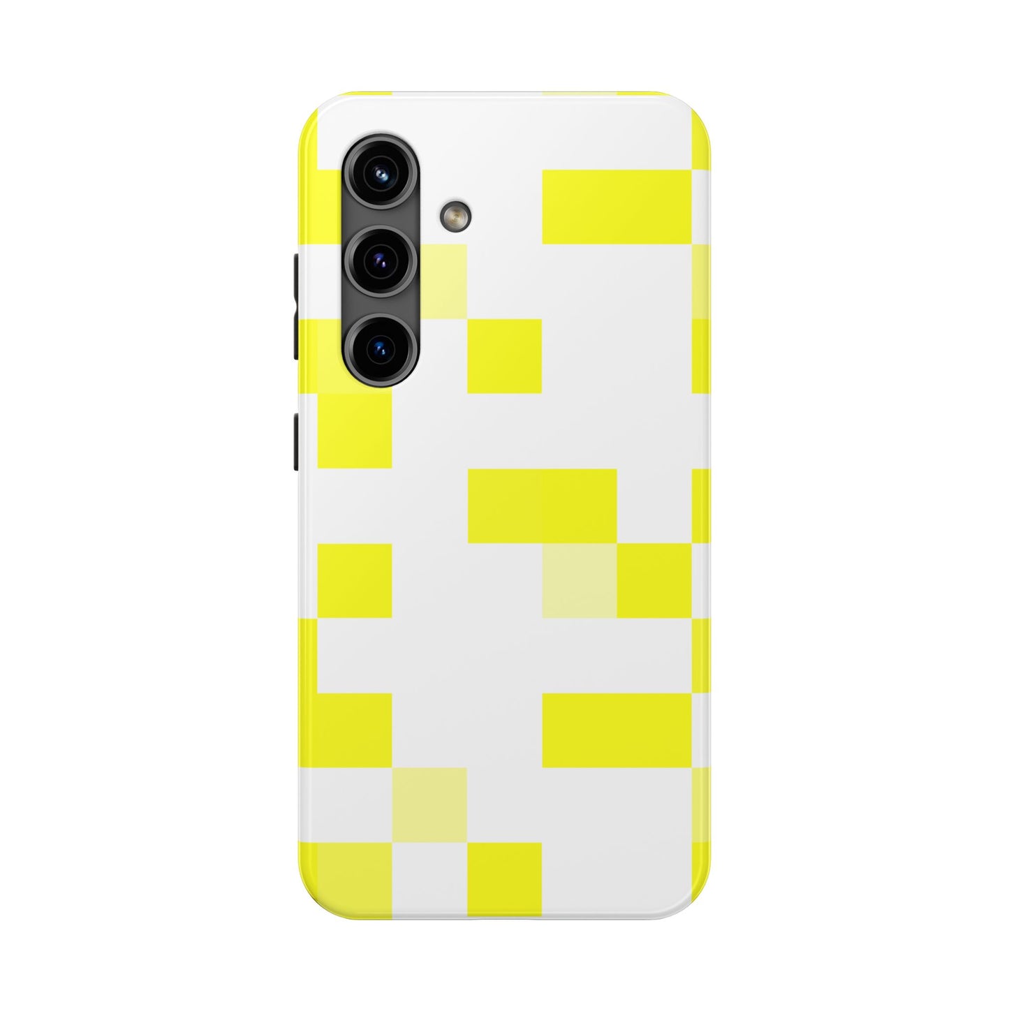 Yellow Pixel Grid -  Phone Case