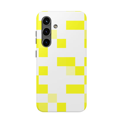 Yellow Pixel Grid -  Phone Case