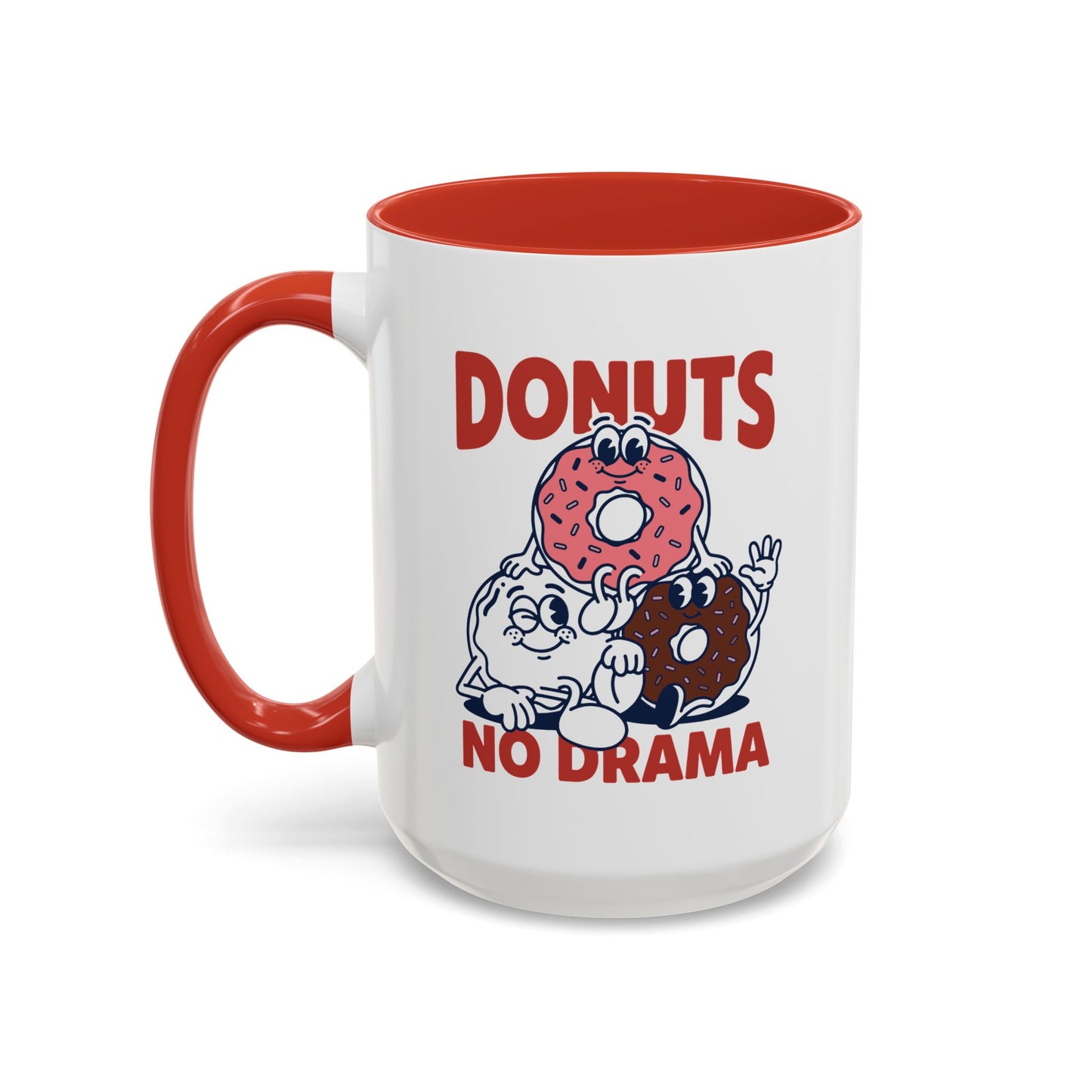 Donuts No Drama - Color Accent Mug