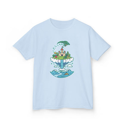 Floating Castle Dragon - Magical Fantasy Island - Kids Tee