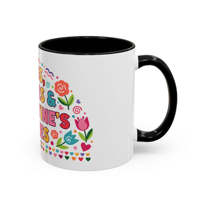 Hugs, Kisses & Valentine’s Wishes - Color Accent Mug