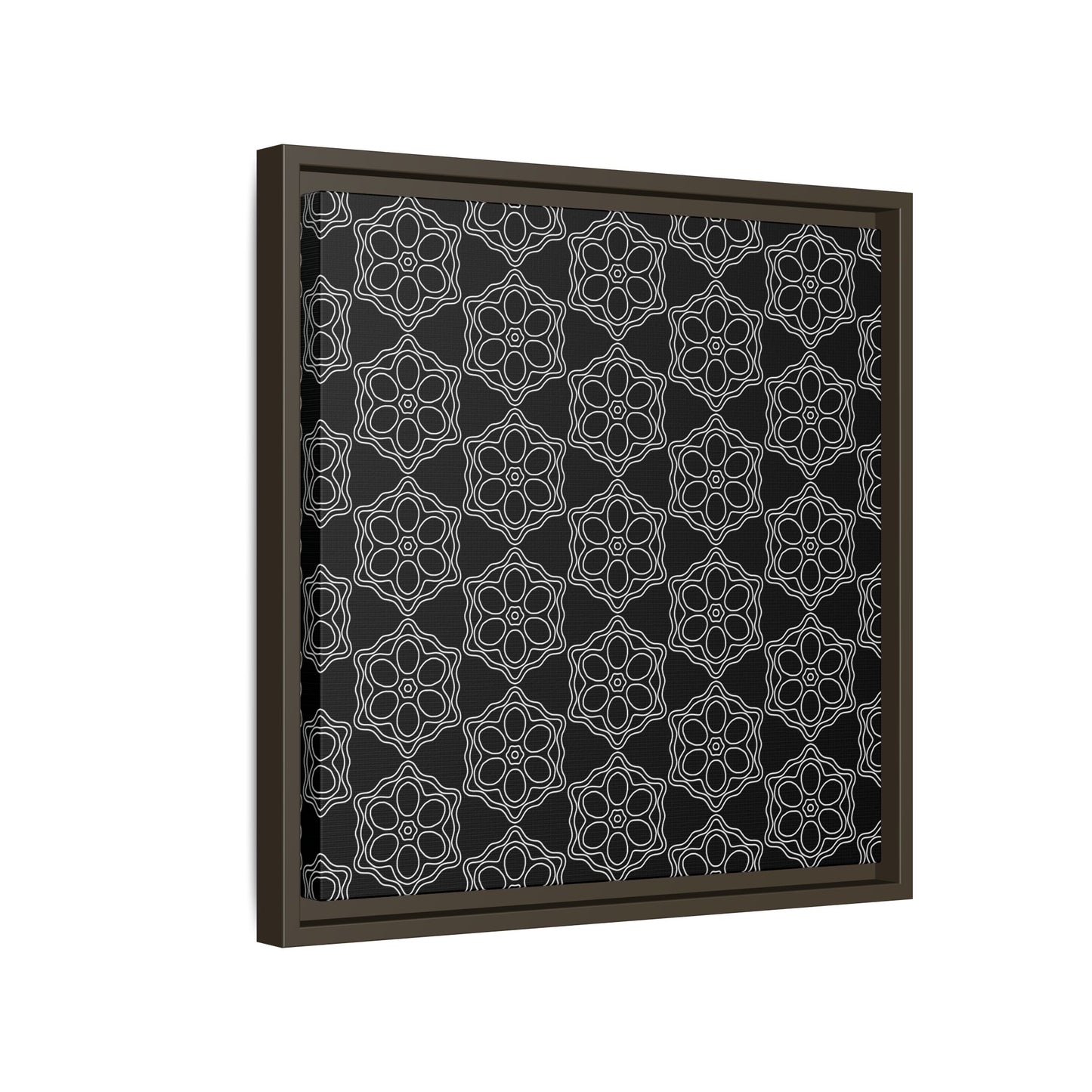 Geometric Sacred Flower - Framed Canvas