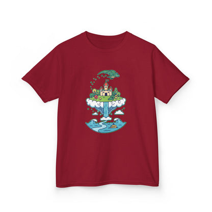 Floating Castle Dragon - Magical Fantasy Island - Kids Tee
