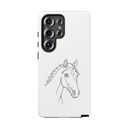 Horse Portrait Sketch - Tough Phone Case