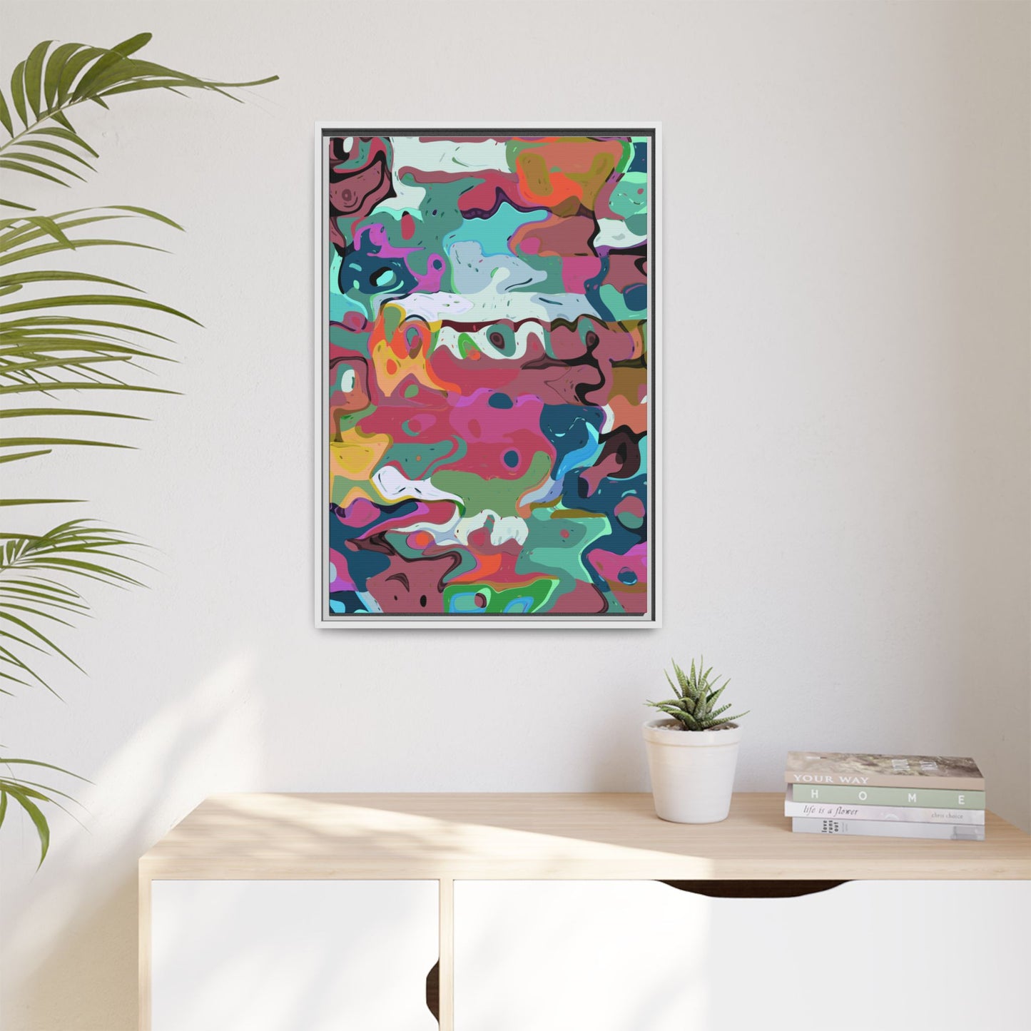Colorful Abstract Marble - Framed Canvas