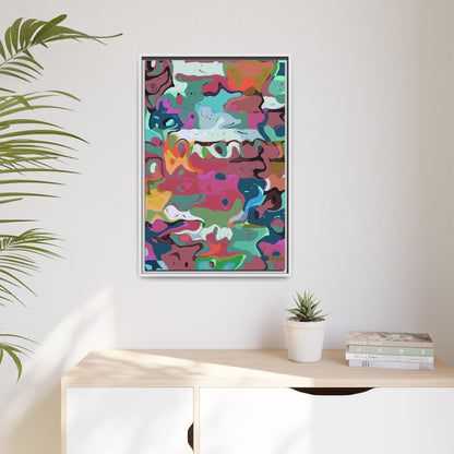 Colorful Abstract Marble - Framed Canvas
