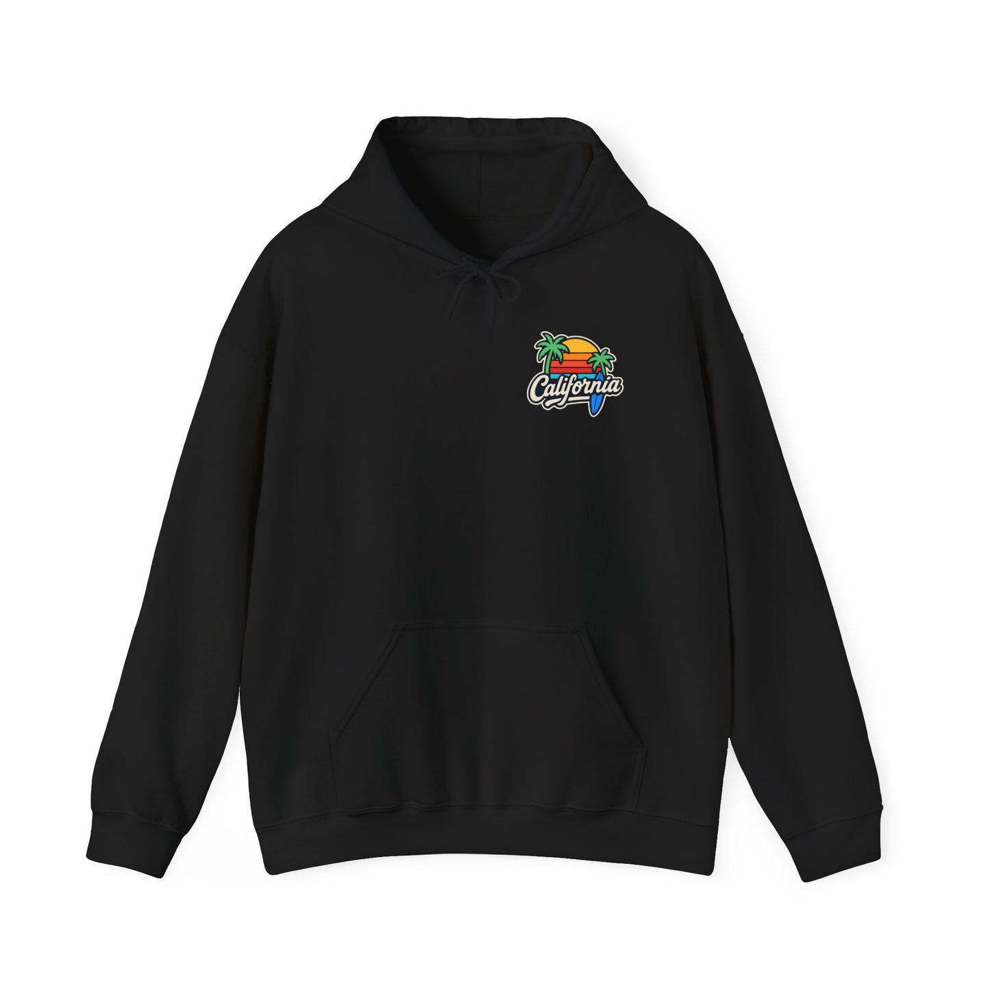 California Vibes Unisex Heavy Blend Hooded Sweatshirt - Cozy Beachwear, Summer Gift, Chill Fashion, Surf Style, Casual Layer