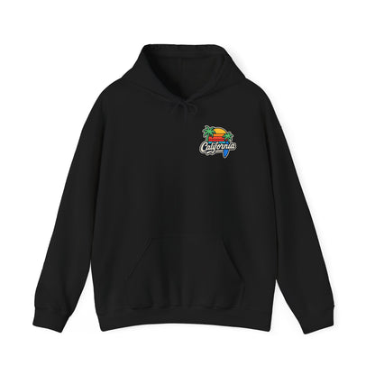 California Vibes Unisex Heavy Blend Hooded Sweatshirt - Cozy Beachwear, Summer Gift, Chill Fashion, Surf Style, Casual Layer