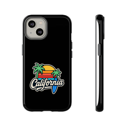 California Sunset Phone Case, Tropical Cell Phone Cover, Beach Lover Gift, Summer Vibes Accessory, Surfing Decor, Personalized Case