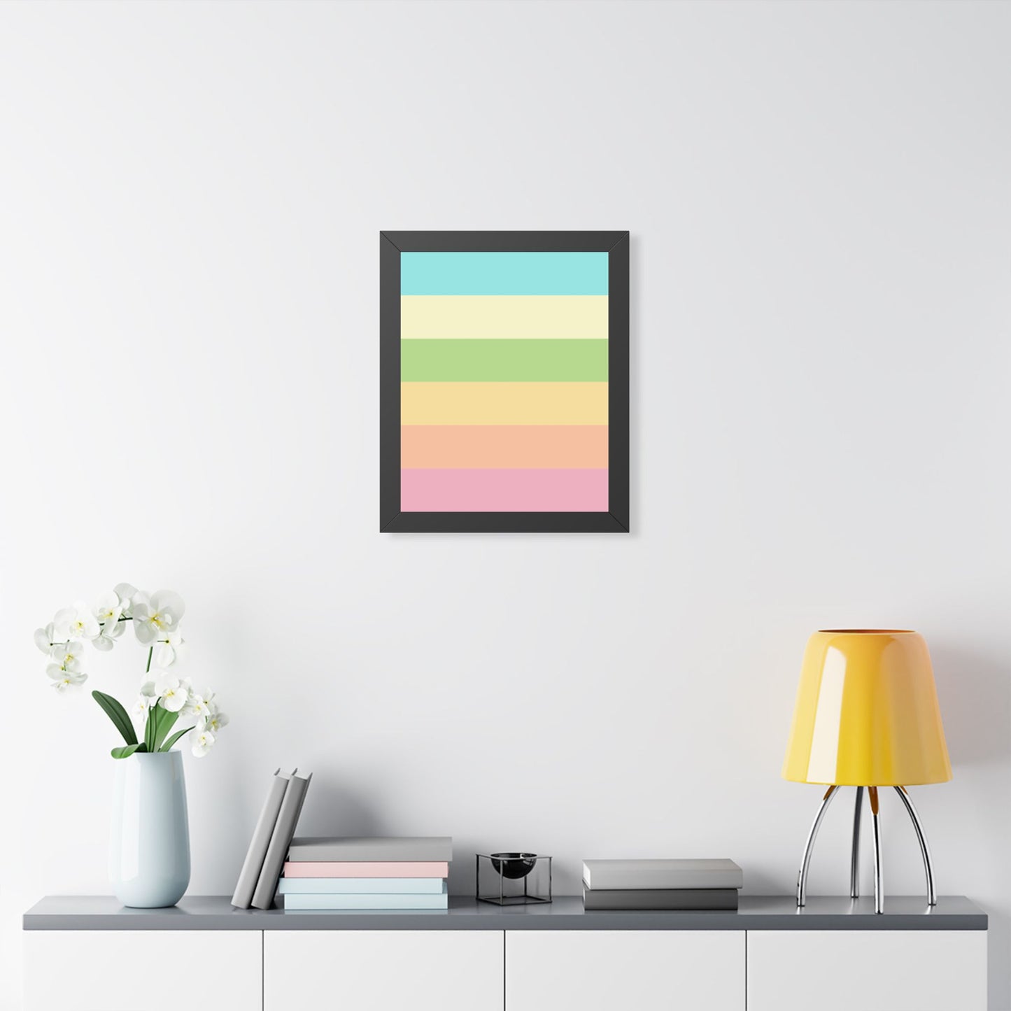 Pastel Stripes - Framed Poster
