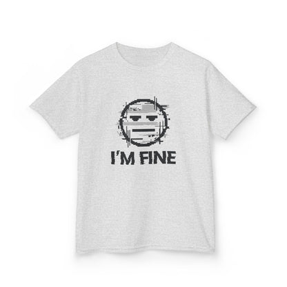 I’m Fine Glitched Smiley - Kids Tee